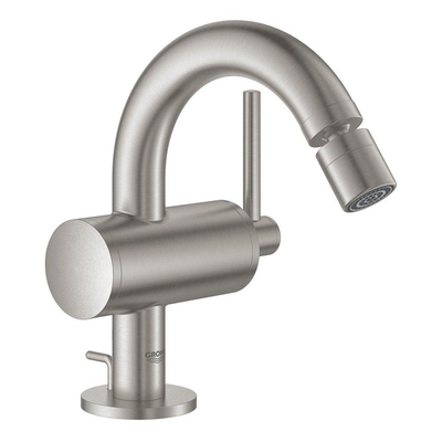 GROHE Atrio bidetkraan M-size met waste supersteel