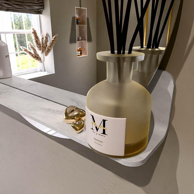 Mondiaz SPOT Badkamerspiegel - rond 70cm - spiegelplanchet - kleur Opalo