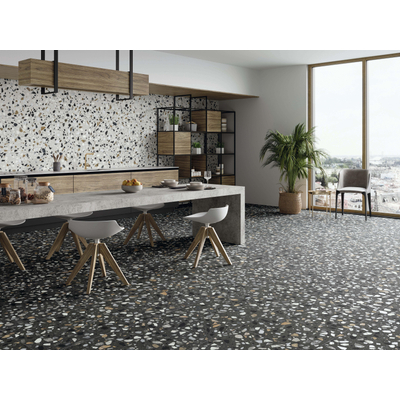 STN Ceramica wand- en vloertegel - 59.5x59.5cm - 9.5mm - gerectificeerd - Terrazzo - Wit