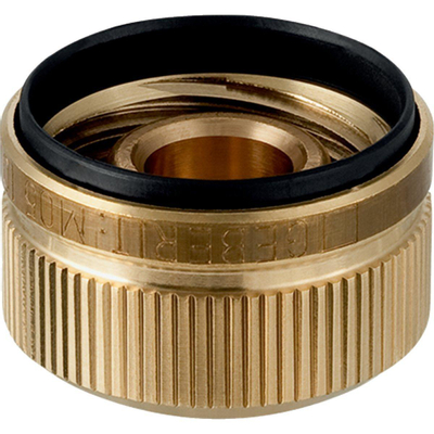 Geberit PushFit eindkap m. snelkoppeling aftakking verdeler messing 25mm