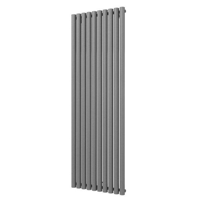 Plieger Trento designradiator verticaal met middenaansluiting 1800x590mm 1357W zilver metallic