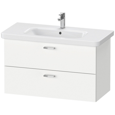 Duravit XBase Wastafelonderkast 93x44.8x56cm Standaard greep met softclose spaanplaat wit Mat