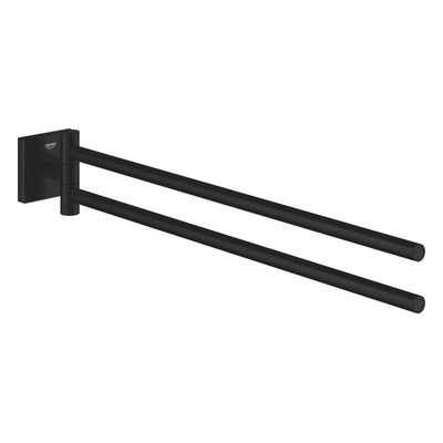 GROHE Start Cube QuickFix Handdoekhouder - 43.8cm - 2-lids - draaibaar - matte black