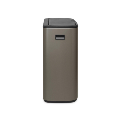 Brabantia Bo Touch Bin Afvalbak - 2x30 liter - 2 kunststof binnenemmers - platinum