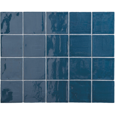 SAMPLE By Goof Wandtegel Oud Hollandse witjes Vintage Glans Marine Blauw