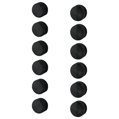 Haceka Ixi Afdekkapje Set/12 Mat Zwart PVC