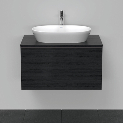 Duravit D-Neo wastafelonderkast 80x45.9x55cm 1 lade Eiken (zwart) Mat