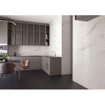 Cifre Ceramica Diamond Gold wandtegel - 40x120cm - gerectificeerd - Marmerlook - Gold mat (wit)