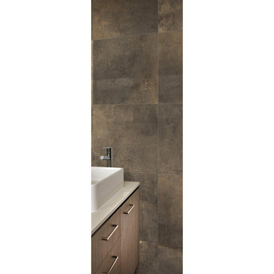 EnergieKer Magnetic wand- en vloertegel - 60x60cm - 9mm - Vierkant - gerectificeerd - Betonlook - Bronze mat