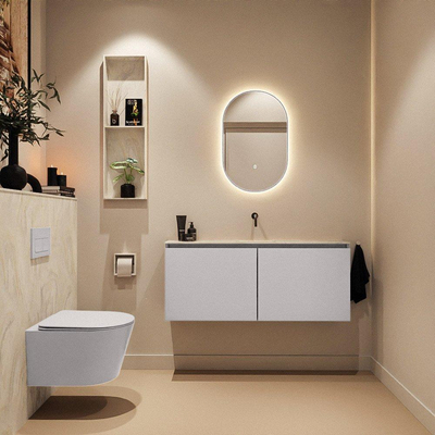 MONDIAZ TURE-DLUX 120cm toiletmeubel Cale. EDEN wastafel Ostra positie midden. Zonder kraangat.