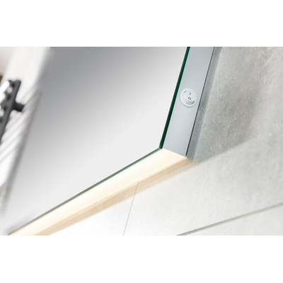 Plieger Uno Plus spiegel met geïntegreerde LED verlichting horizontaal + verwarming 140x60cm en indirecte verlichting onderzijde met schakelaar PL