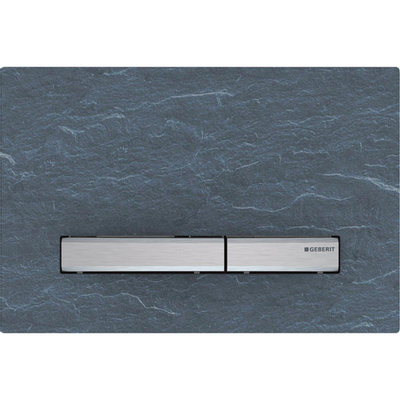 Geberit Sigma50 bedieningsplaat - 2-toets spoeling - vierkant - chroom/Schiefer