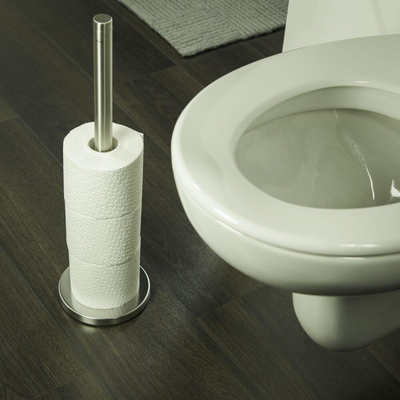 Tiger Toiletrolhouder - 5 rollen - staand - geborsteld RVS