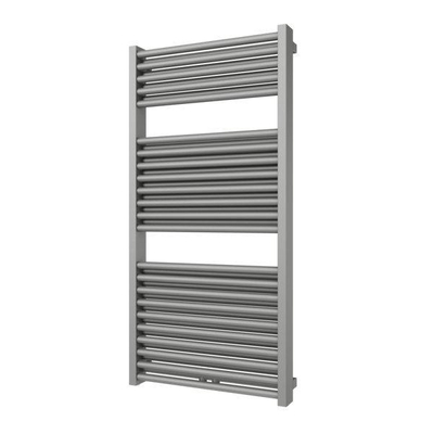 Plieger Imola M designradiator horizontaal met middenaansluiting 1230x600mm 943W parelgrijs (pearl grey)