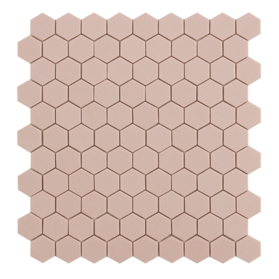 SAMPLE By Goof mozaiek hexagon pink Wandtegel Mozaiek Mat Roze