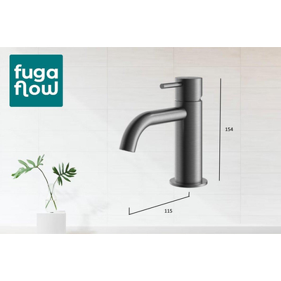 FugaFlow Eccelente Becco Fonteinkraan - 14.4cm - opbouw - 1gats - mat zwart