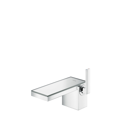Hansgrohe AXOR MyEdition wastafelkraan 70 m. zwart glas met push open garnituur voorsprong 15.1cm chroom