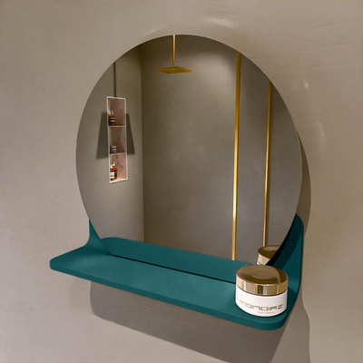 Mondiaz SPOT Badkamerspiegel - rond 40cm - spiegelplanchet - kleur Smag