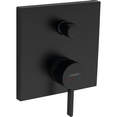 Hansgrohe Finoris afdekset badkraan met hendel mat zwart