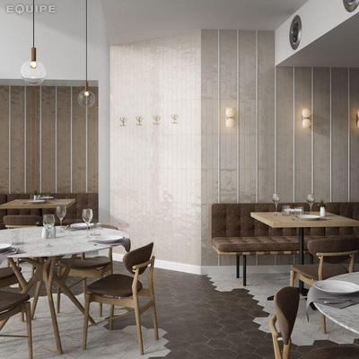 Equipe Cerámicas Premium Countri Voor wandtegel - 20x6.5cm - 8mm - Donker bruin