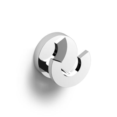 Clou Flat handdoekhaak 4.8x4.8x3.6cm dubbel Chroom