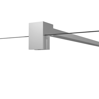 Fortifura Galeria Douchecabine - 100x80x200cm - scharnieren - deurgreep - vlak - gesatineerd veiligheidsglas - Chroom