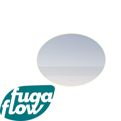 FugaFlow Eccelente Arredo badkamerspiegel ovaal 80x60cm met indirecte LED verlichting met spiegelverwarming en touch schakelaar