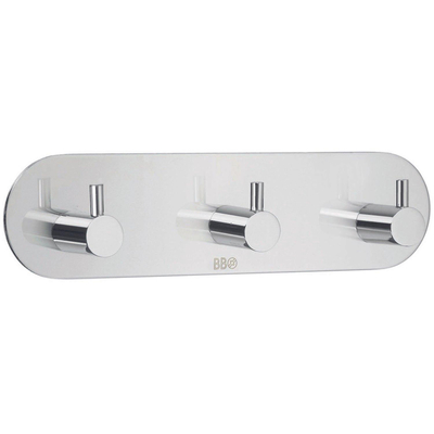 Smedbo Beslagsboden Handdoekhouder - 19x4.8x3cm - zelfklevend - RVS Gepolijst Edelstaal