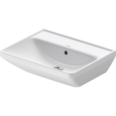 Duravit D-Neo wastafel 55x44x16.5cm 1 kraangat rechthoek Keramiek Wit