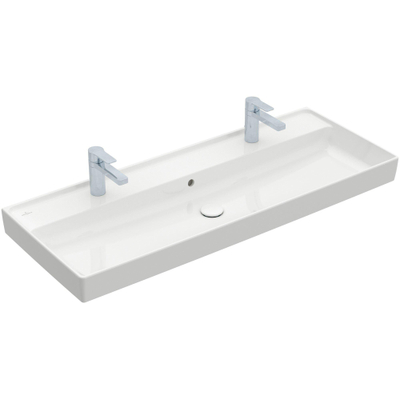 Villeroy & Boch Collaro meubelwastafel 120x47cm met overloop 2 kraangaten wit