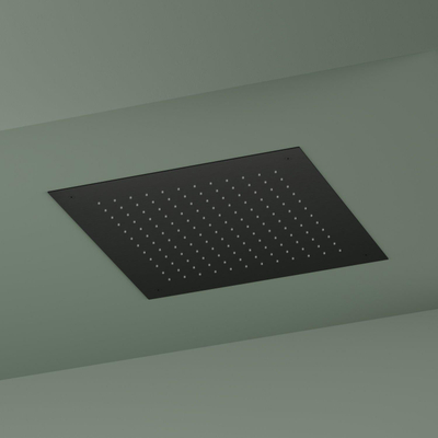 Hotbath Mate Hoofddouche - 50x50cm - inbouw - vierkant - mat zwart PVD