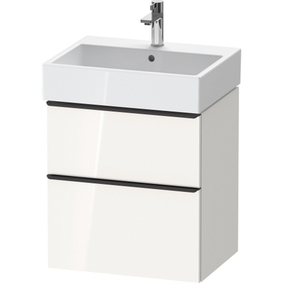 Duravit D-Neo wastafelonderkast 58.4x62.5x44.2cm 2 lades wit Hoogglans