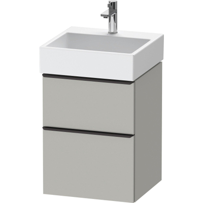 Duravit D-Neo wastafelonderkast 48.4x62.5x44.2cm 2 lades Betongrijs Mat