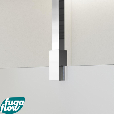 FugaFlow Eccelente Vetro inloopdouche badkamer - 90x200cm - mat glas - plafondarm - chroom -