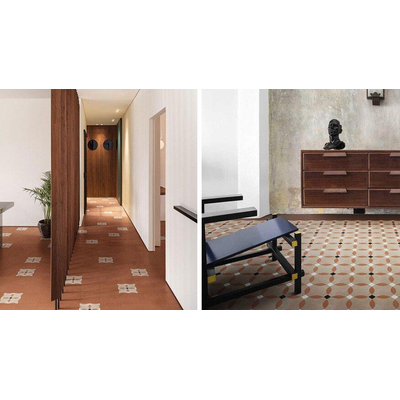 Marazzi DSegni Colore Decortegel 20x20cm 10mm R9 porcellanato Midnight/Tangerine