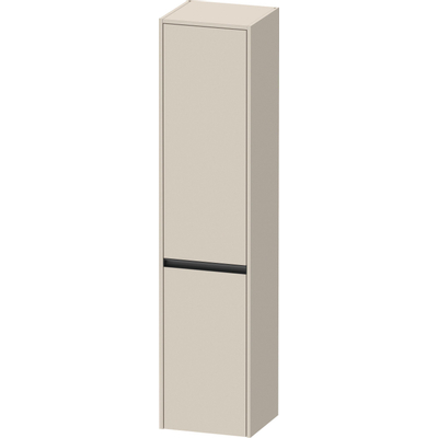 Duravit Ketho.2 Hoge kast 40x36x176cm 2 Linksdraaiende deuren Spaanplaat Taupe Mat