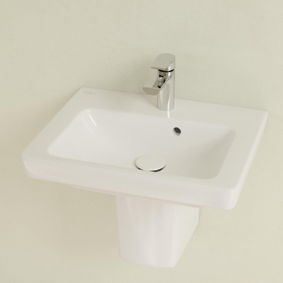 Villeroy en Boch Subway 2.0 fontein 50x40cm 1 kraangat met overloop wit