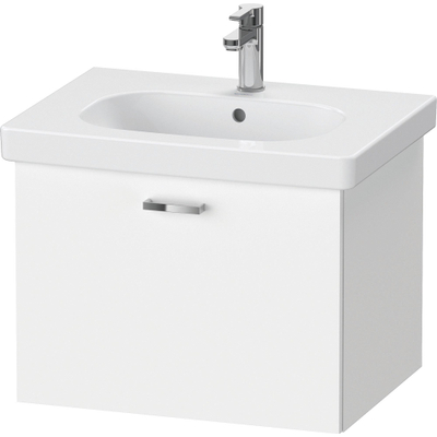 Duravit XBase Wastafelonderkast 60x45.8x44.8cm 1 lade Standaard greep met softclose spaanplaat wit Mat