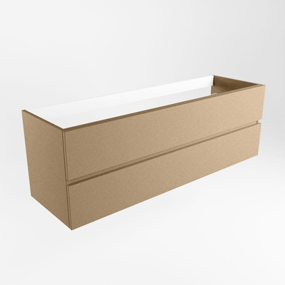 Mondiaz VICA wastafelonderkast - 150x45x50cm - 2 lades - uitsparing rechts - softclose - Oro