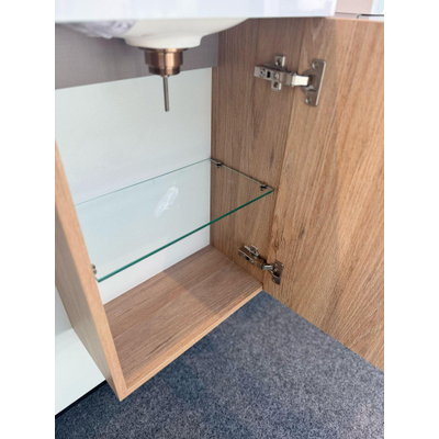 Adema Chaci Fonteinkast set - 40x55cm - onderkast - wastafelblad - spiegel - mat wit