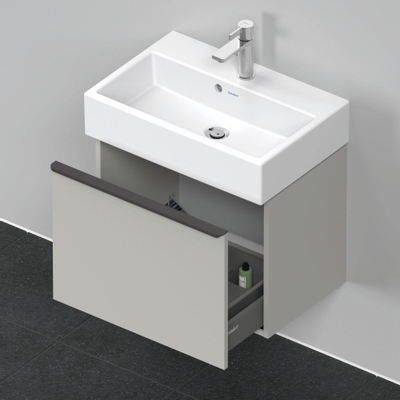 Duravit D-Neo wastafelonderkast 58.4x44x37.2cm 1 lade met softclose Betongrijs Mat