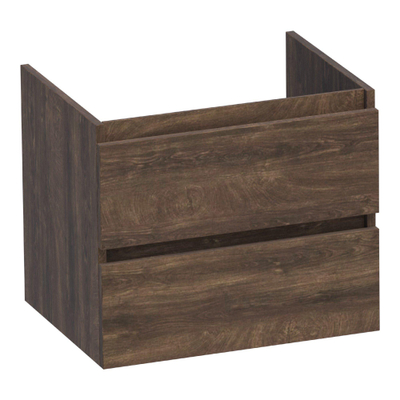 BRAUER Joy wastafelonderkast 60 2 softclose lades - greeploos - 1 sifon uitsparing - Grove