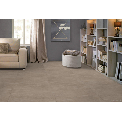 Armonie Ceramiche wand- en vloertegel - 60x60cm - 10mm - Vierkant - gerectificeerd - Betonlook - Taupe mat