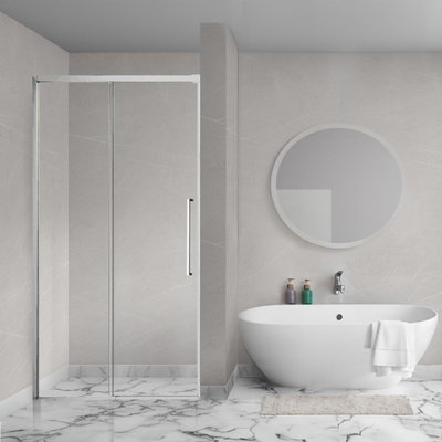 Aqua Vista Lokla Linea nisdeur - 140x200cm - incl. montageset - chroom