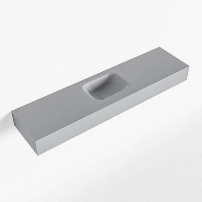 Mondiaz LEX Fontein - 120x30x12cm - wasbak midden - zonder kraangaten - solid surface - Plata