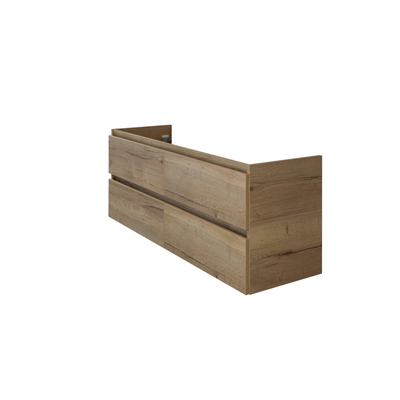 HR badmeubelen Infinity Wastafelonderkast - 140x44.8x55cm - 4 lades - greeploos - natuur eiken