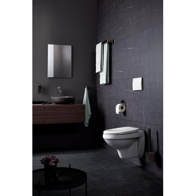 Haceka Edge Toiletrolhouder - zonder klep - grafiet gunmetal