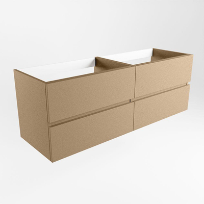Mondiaz VICA wastafelonderkast - 140x45x50cm - 4 lades - uitsparing links - softclose - Oro