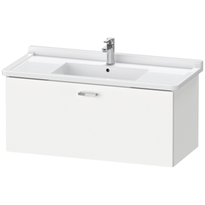 Duravit XBase Wastafelonderkast 100x46.8x44.8cm 1 lade Standaard greep met softclose spaanplaat wit Mat