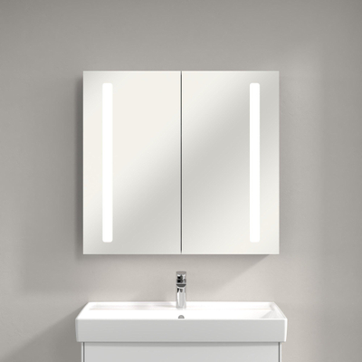 Villeroy & Boch My view spiegelkast 80x75 cm. 2 deuren en led verlichting